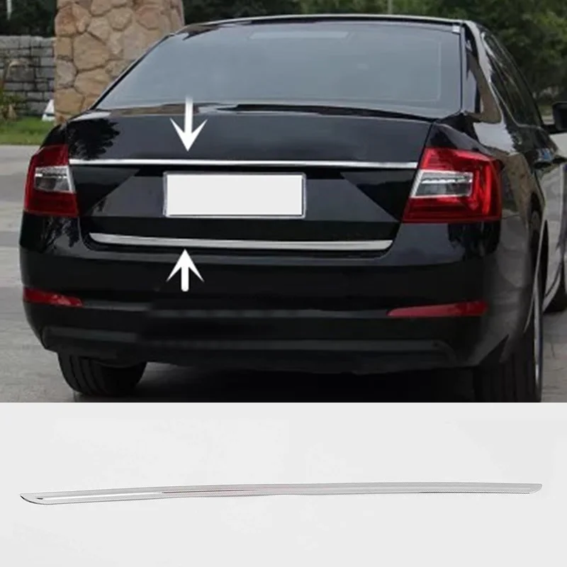 Lsrtw2017 for Skoda Octavia A7 Car Tailgate Trims Decorative Interior Accessories Mouldings Chrome 2014