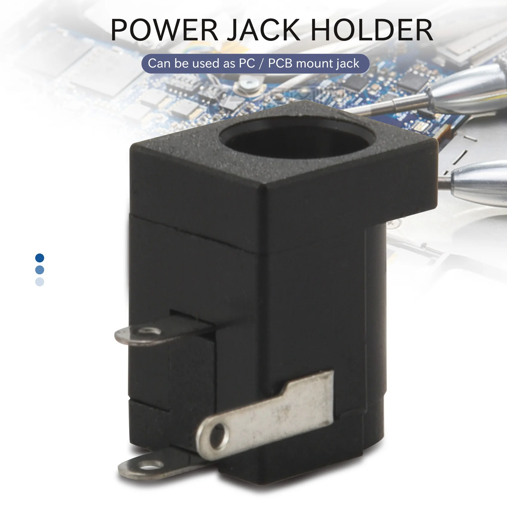 ABDX-10 stuks DC Power Jack Socket 2,1 mm vat-type PCB