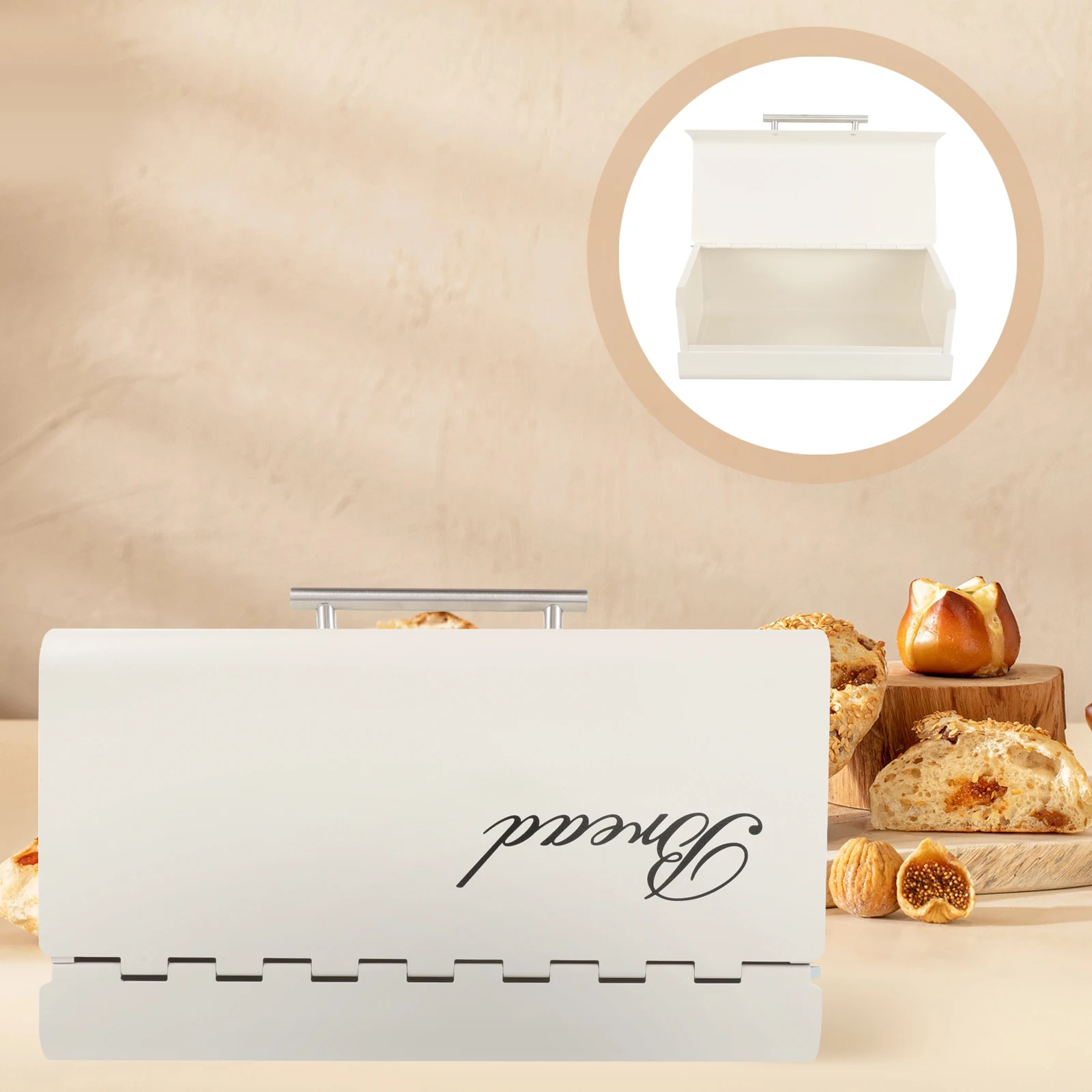 

Multifunctional Metal Box For Countertop Moisture-Proof Household Bread Container With Smooth Edges Desktop Food Organizer
