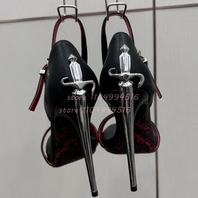 

Women's Snakeskin Print Gold Heels Sandals Open Toe Metal Decor Buckle Strap Stiletto Pumps Sexy Luxury Party Banquet High Heels