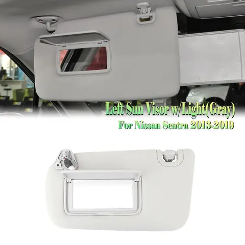 Parasol para NISSAN SENTRA 2013-2019, parasol para conducción a la izquierda, negro/gris, frontal Interior, persiana con/sin lámpara