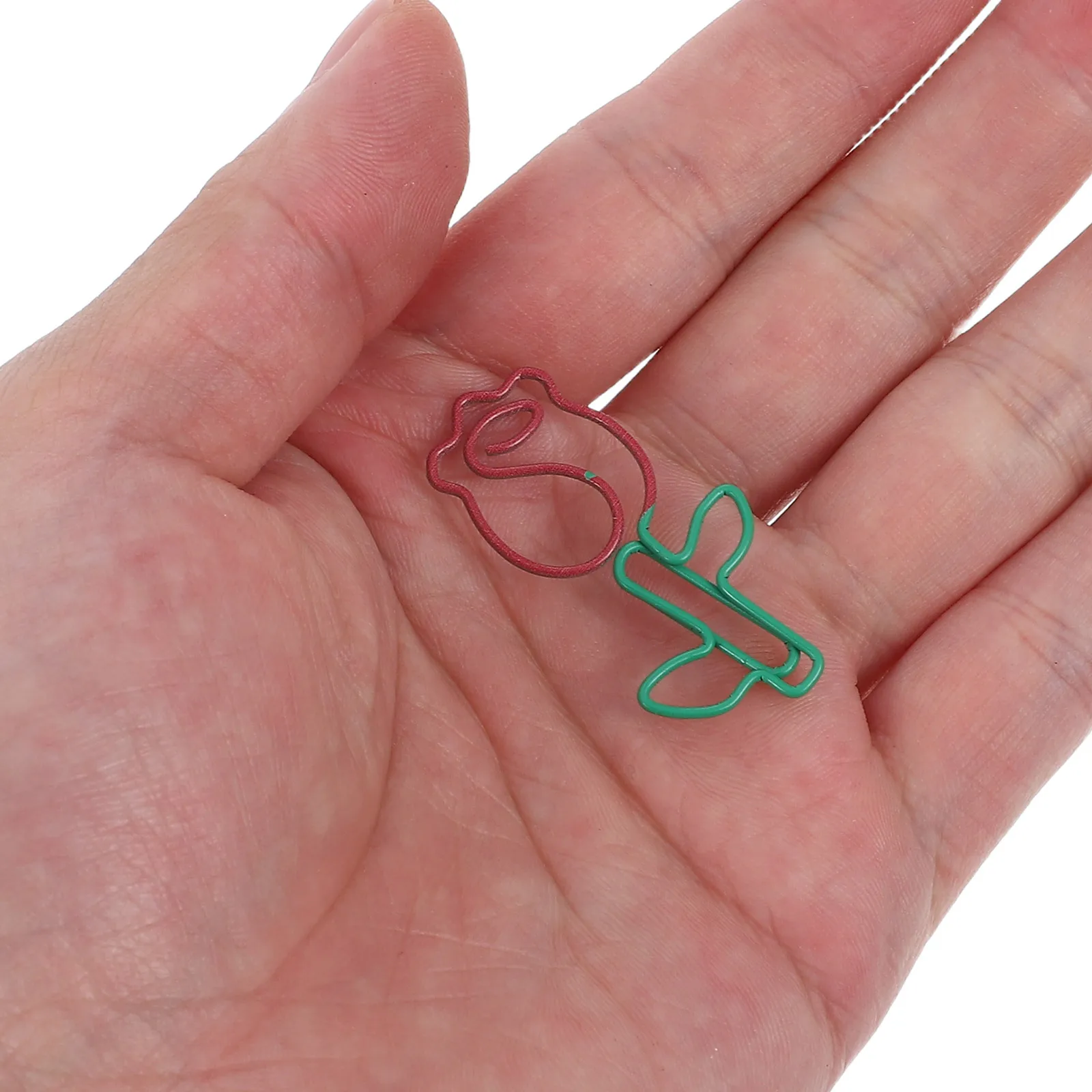

20pcs Rose Shaped Paper Clips Metal Flower Design Office Supplies Present For Women Students Decorative Bookmark Clamp Document