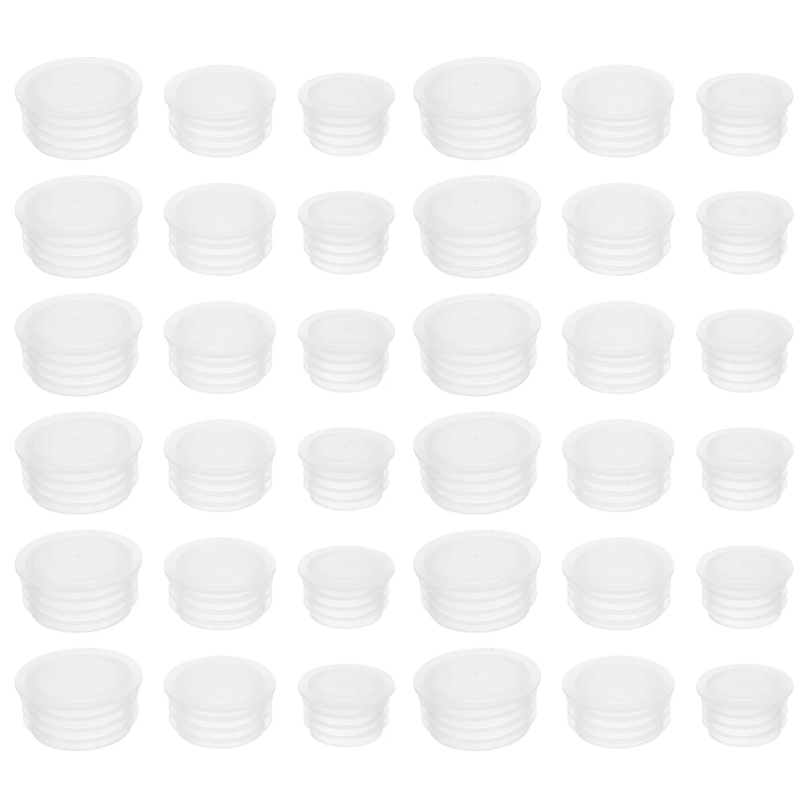

150 Pcs Plastic Inner Seals 14mm 17mm 20mm Transparent Dustproof Easy Pull Caps Storage Jar Lid Kitchen Bottle Covers Glass