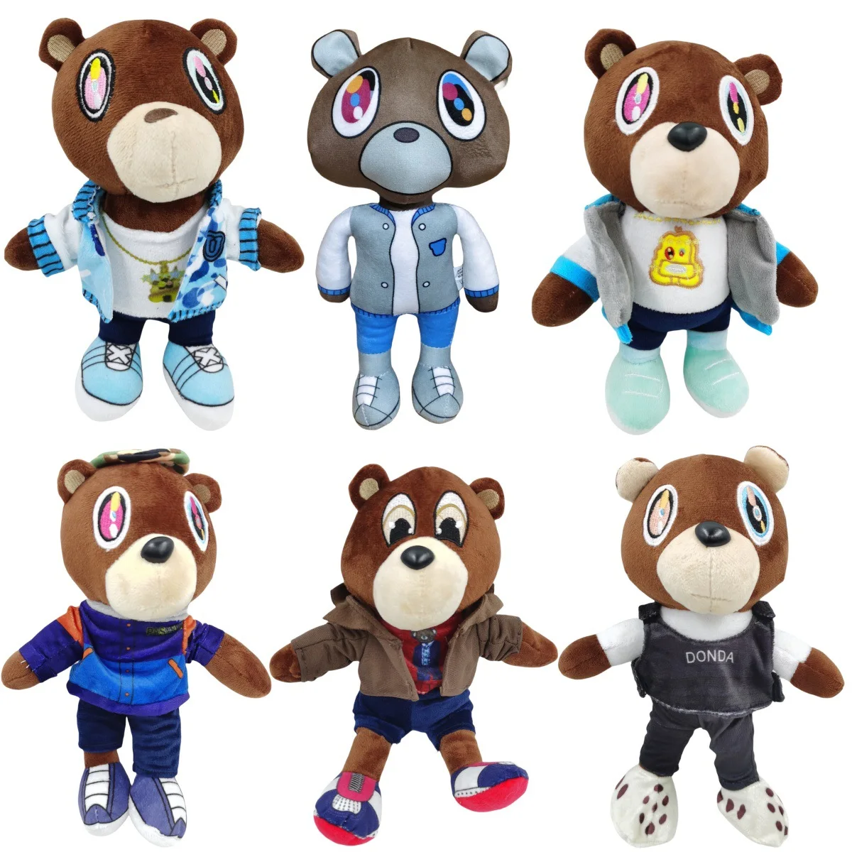 

Cross-border new Kanye teddy bear doll Teddy Bear Kanye's same plush toy doll bebe Cute, cute teddy bear anime plus anime plush