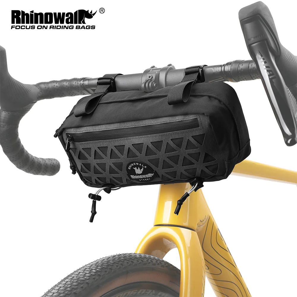 

Велосипедная сумка на руль Rhinowalk, велосипедная передняя корзина, сумка для хранения с отделениями, ремни, установка для всех стилей велосипеда, MTB