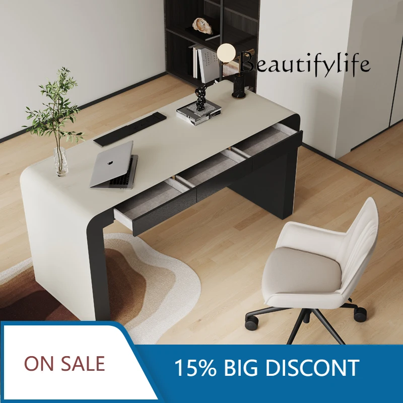 

BK Advanced Modern Minimalist Desk Italian Minimalist Home Study Desk Living Room Light Luxury Computer Writing Desk