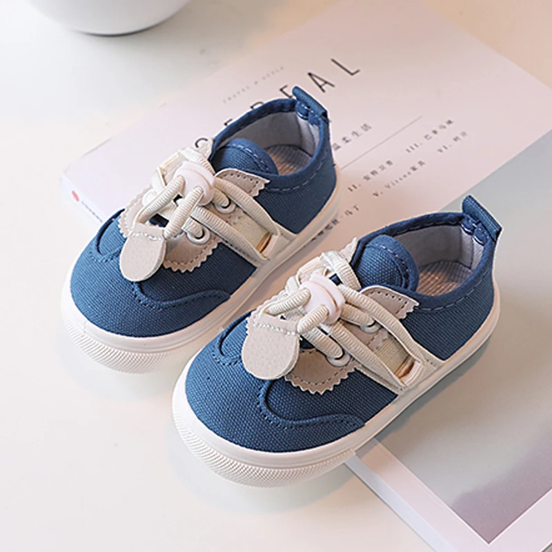 Spring New Children Canvas Shoes Baby Cute Candy Color Shoes Boys Girls Fashion School Casual Shoes Kids Board Sneakers