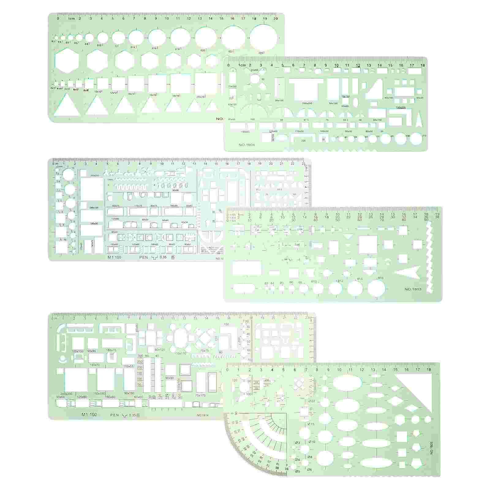 Building Formwork Drafting Ruler Teardrop Drawing Stencils Painting Plastic Circle Templates Architecture Supplies