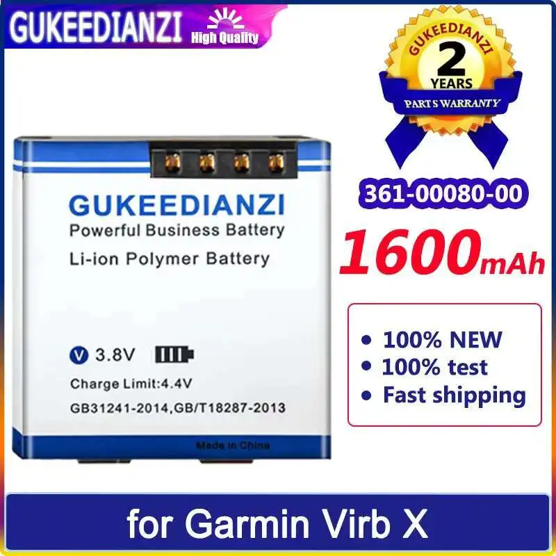 

Sports Camera Battery For Garmin Virb X Compact XE Action 1600Mah 361-00080-00 High-Efficiency
