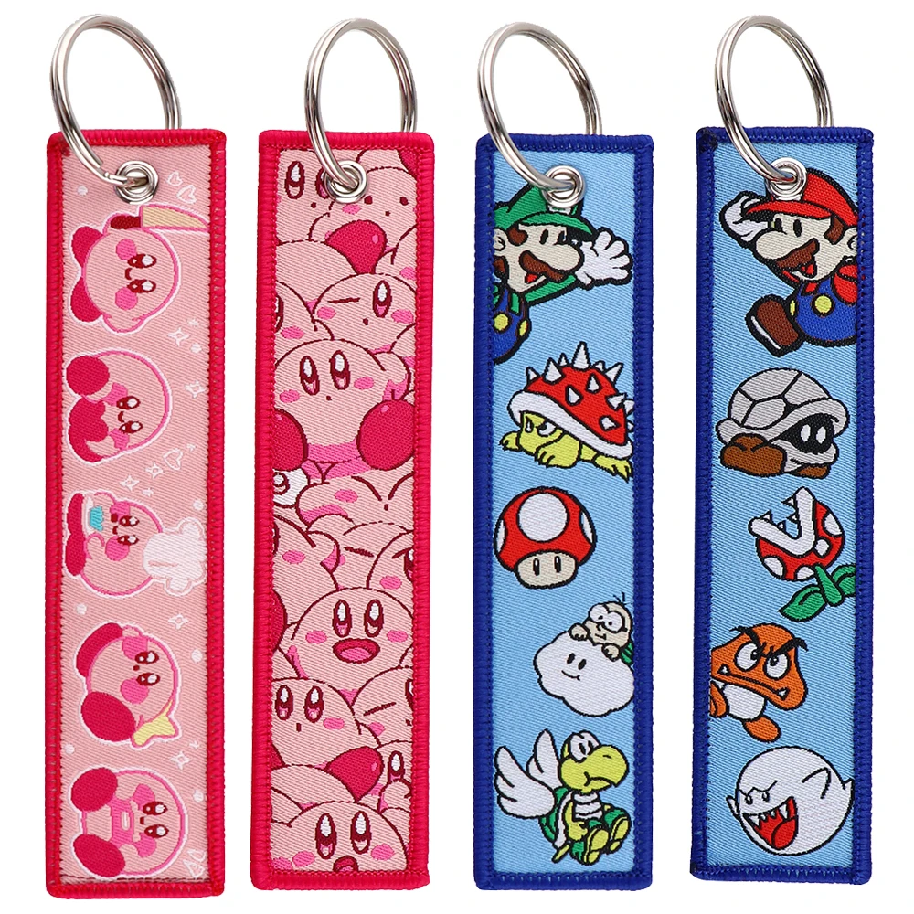 Mario Cute Key Tags Keychain for Car Motorcycles Anime Cartoon Keyring Men Women Holder Fashion Jewelry Accessories Gifts