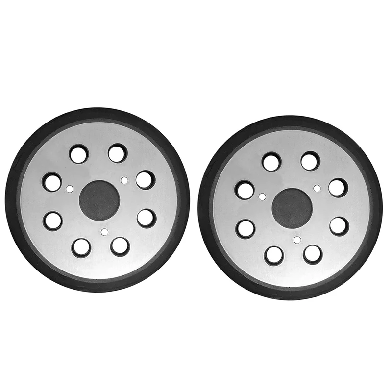 ABRW-2 Pezzi Tampone per levigatrice con gancio e anello da 5 pollici a 8 fori, Tampone per levigatrice di ricambio per DW421/K, DW423/K DW426