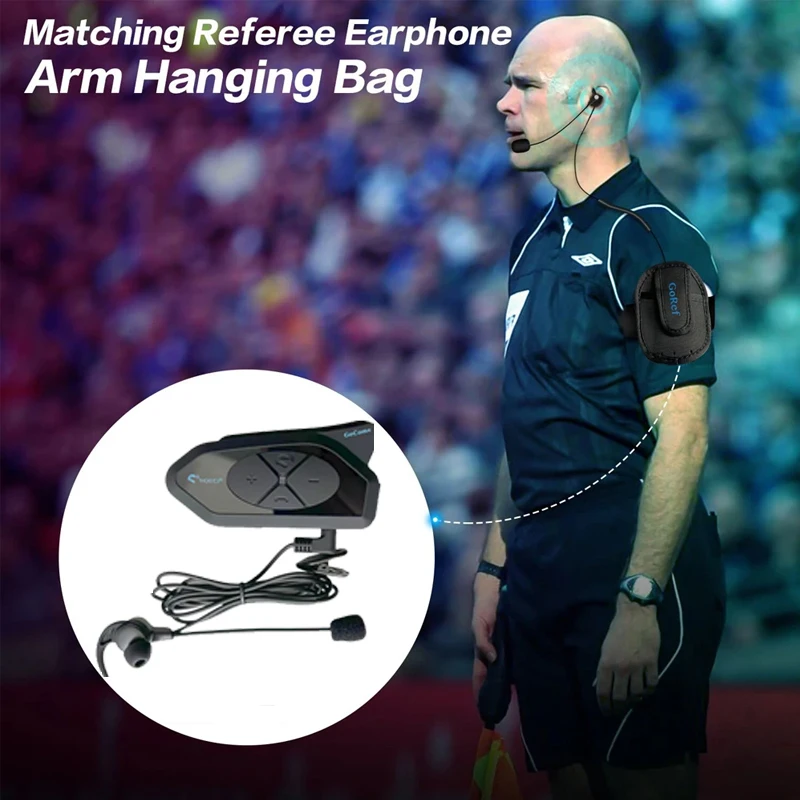 NOECI-Casque d'interphone d'arbitre de football GC4C, BT5.1 pour 4 arbitres, 1500m, Full Duplex, soigneusement King, système de conférence de football