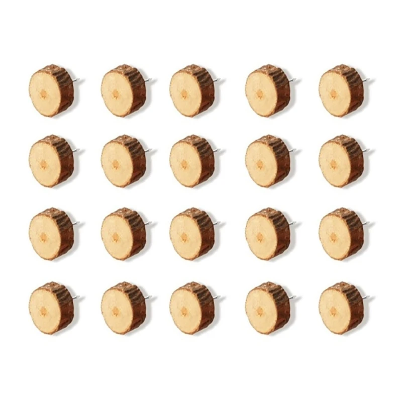 20/40/60 Pcs Pine Chip Push Pins Thumb Tacks Poster Pins for Cork Board Posters