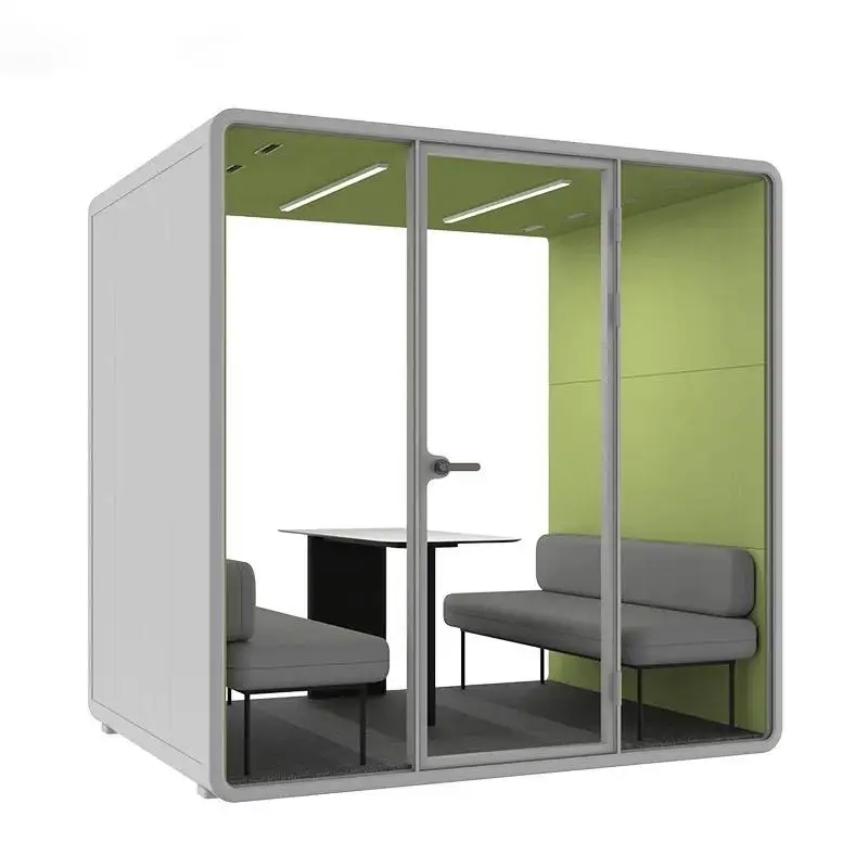 4 Person Privacy Silent Booth Acoustic Sound Insulation Pod for Office Conference Calls