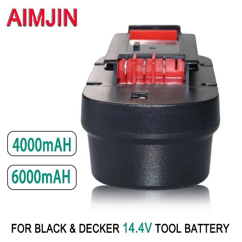 

14.4V Electric Tools Batteries 4000mAh 6000mAh NiMH Rechargeable Battery Replacement Is Suitable for Black&Decker