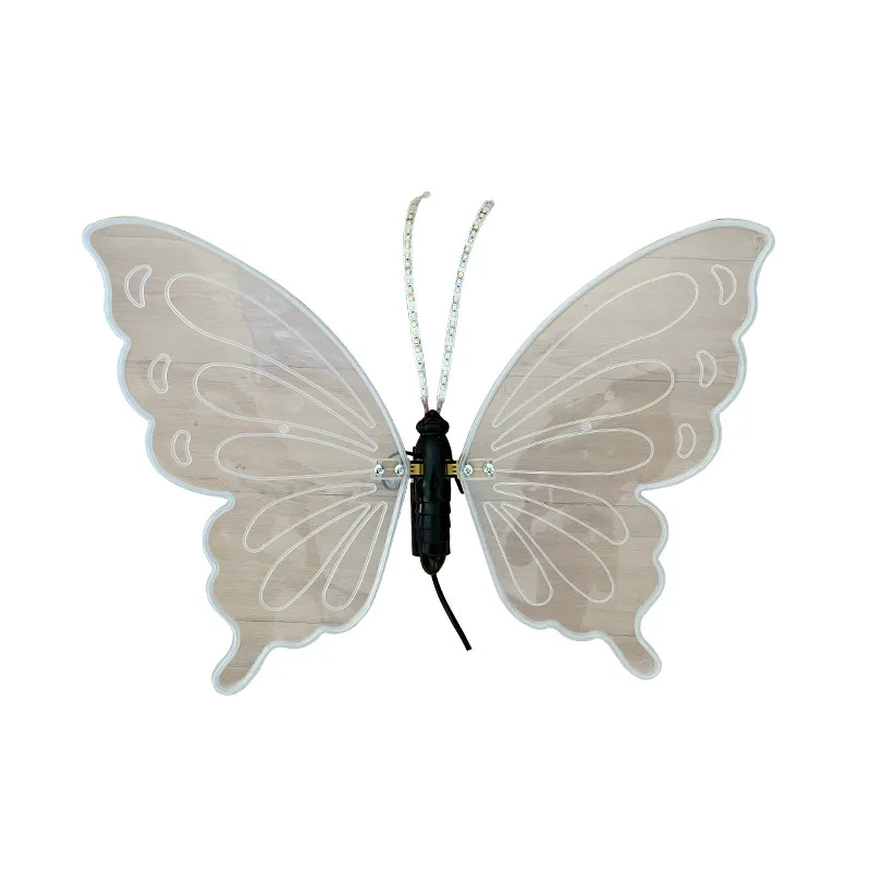 Decoração de natal 32cm luz borboleta dinâmica à prova dwaterproof água paisagem luz decoração do jardim luz borboleta elétrica
