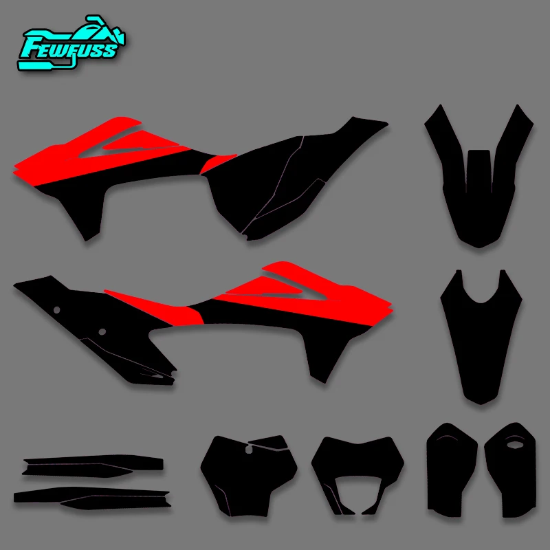 Fewfuss for GASGAS EC MC 21-23 Motorcycle Custom Graphics Decals Stickers, Personalized Number & Name