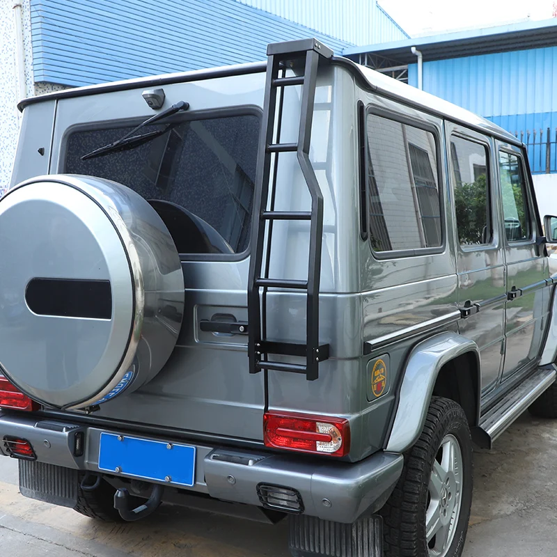 Fit For Mercedes Benz G Class W463 2004-2018 Aluminum Car Rear Tail Door Ladder Climbing Auto Accessories