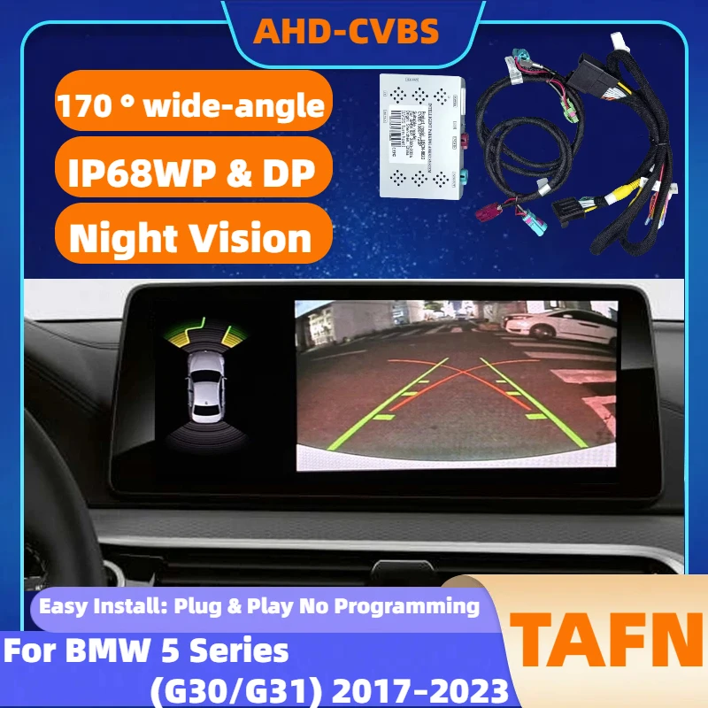 

Rear View Camera AHD Decoder For BMW 5 Series (G30/G31) 2017–2023 MGU ID7 10.2/12.3 Screen Original Reverse Cam