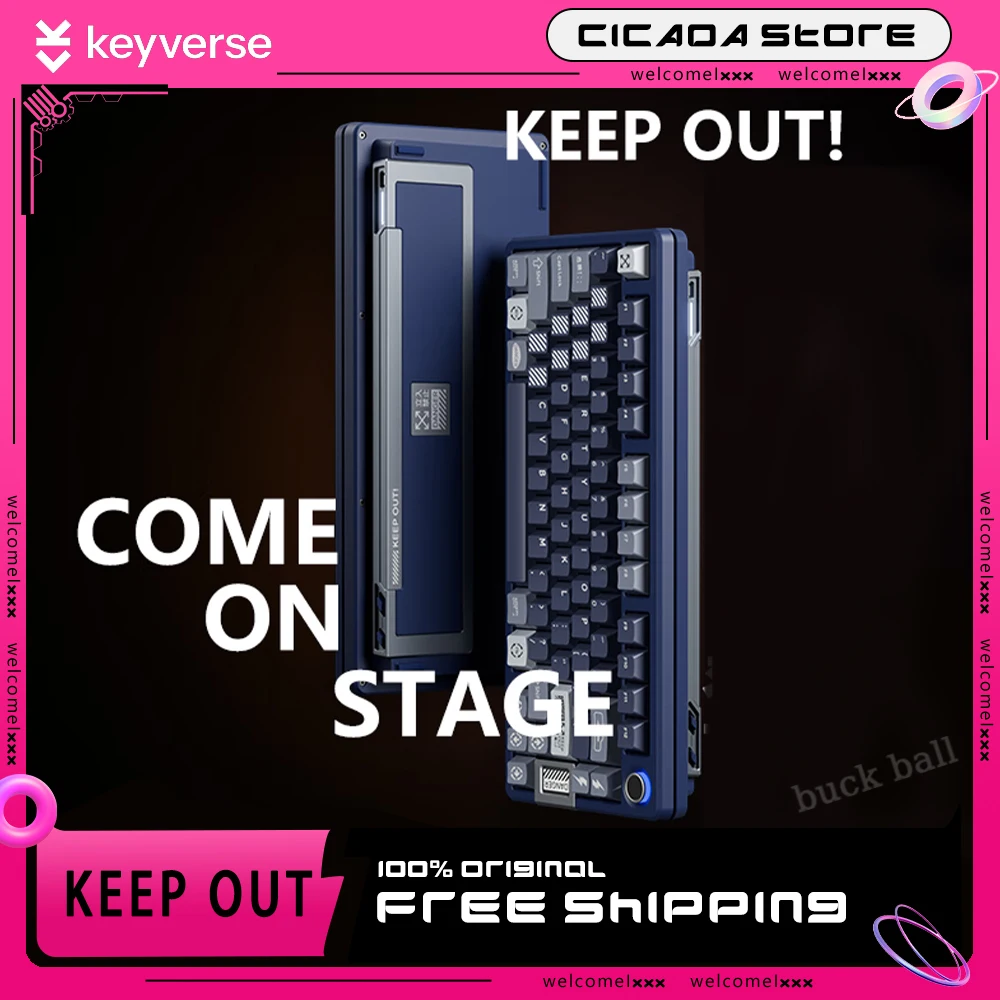 

Keyverse Infi75 Keep Out Mechanical Gamer Keyboard Gasket Hot-Swap 3Mode Wireless Keyboard RGB Backlit Customize Gaming Keyboard