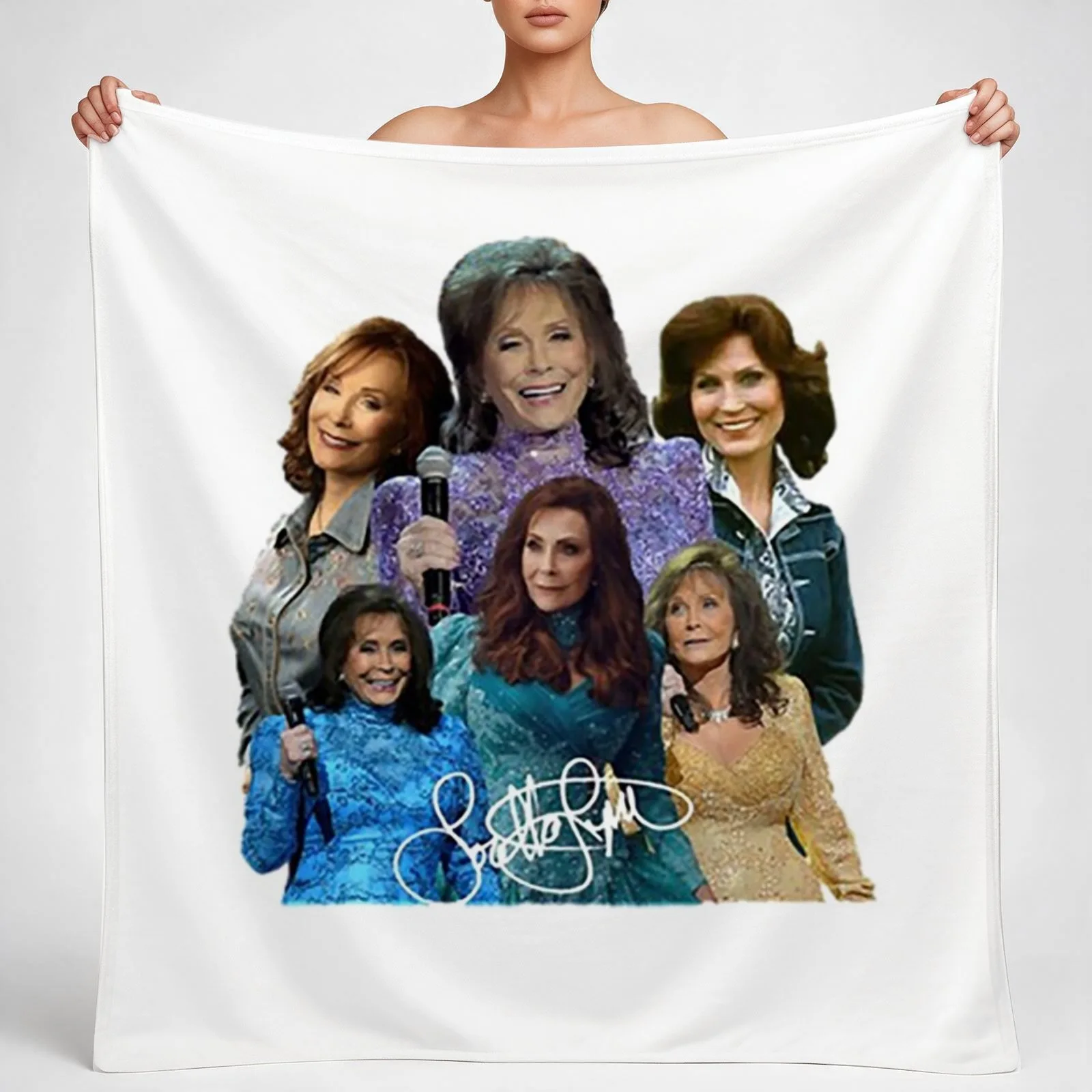 rip loretta lynn- loretta lynn Throw Blanket couch cozy soft plush fuzzy picnic outdoor blanket