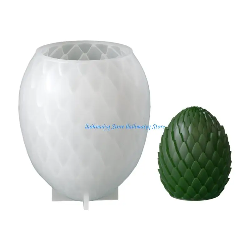 573B Dragon Scale Eggs Mold Handmade Mould with Dried Flower and Glitters for Resin Crafts and Creations