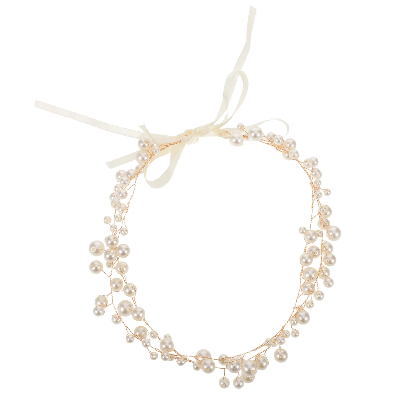 

Pearl Bridal Hair Vine Elegant Shiny Long-Lasting Wedding Hairpiece For Bride Party Dancer Hair Accessory Head