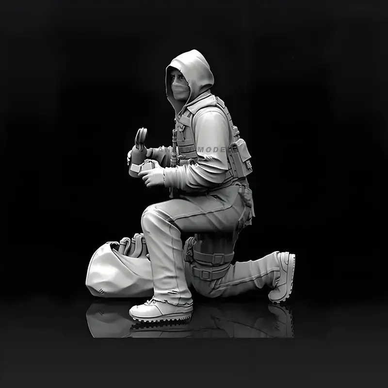 1/35 Resin Model - Modern Terrorist Force Action Figure, Unassembled & Unpainted Kit (50mm)