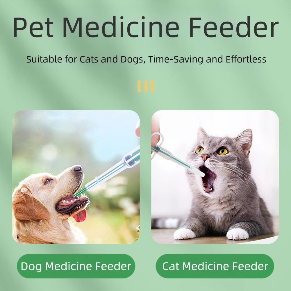 3 قطعة موزع حبوب الحيوانات الأليفة الاسترخاء الآمن الطب السائل تغذية لينة سيليكون حماية الجرعات الدقيقة روتين الدواء اليومي #3