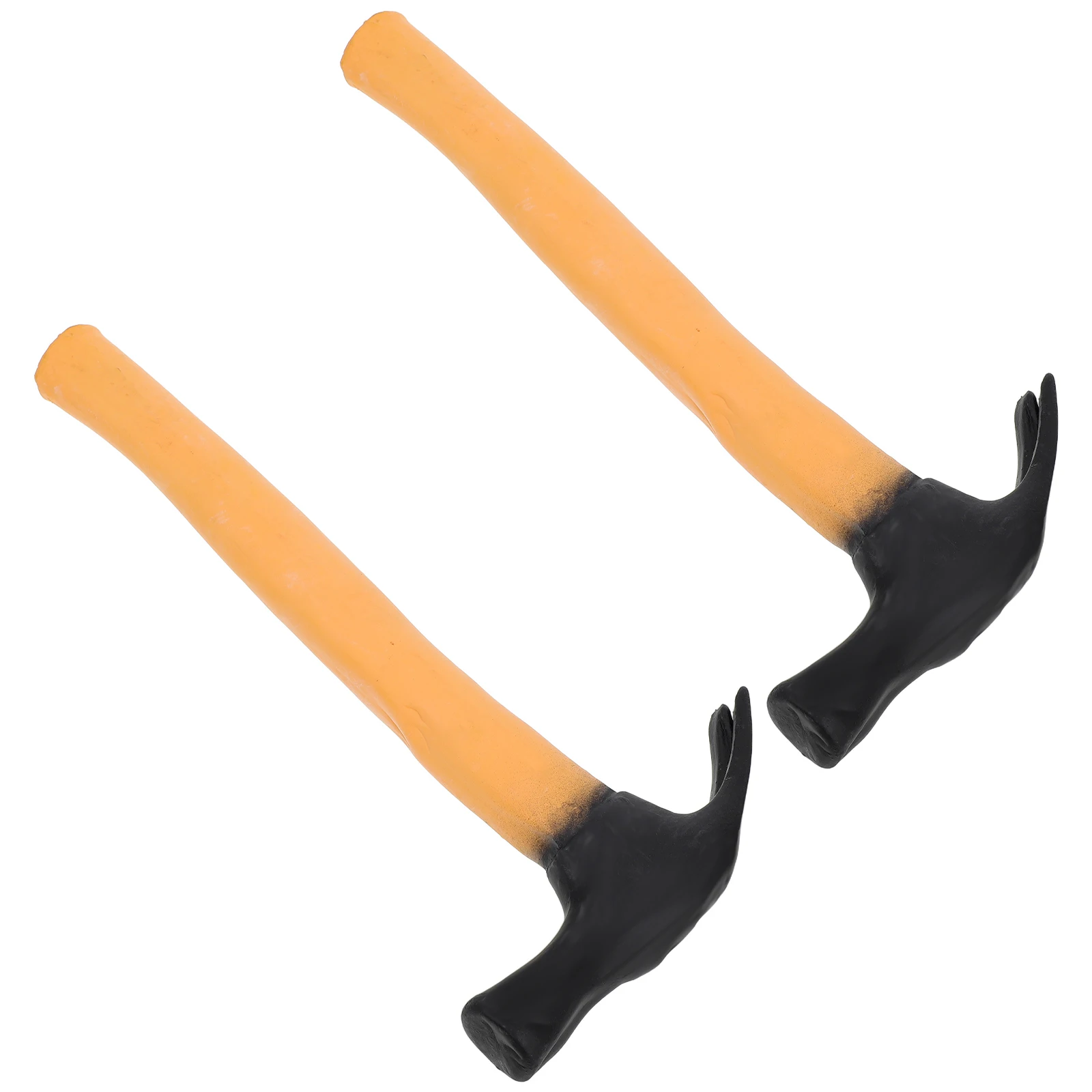

2Pcs Realistic Fake Rubber Hammer Props Funny Halloween Party Prank Performance Cosplay Trick Hammer Decorations