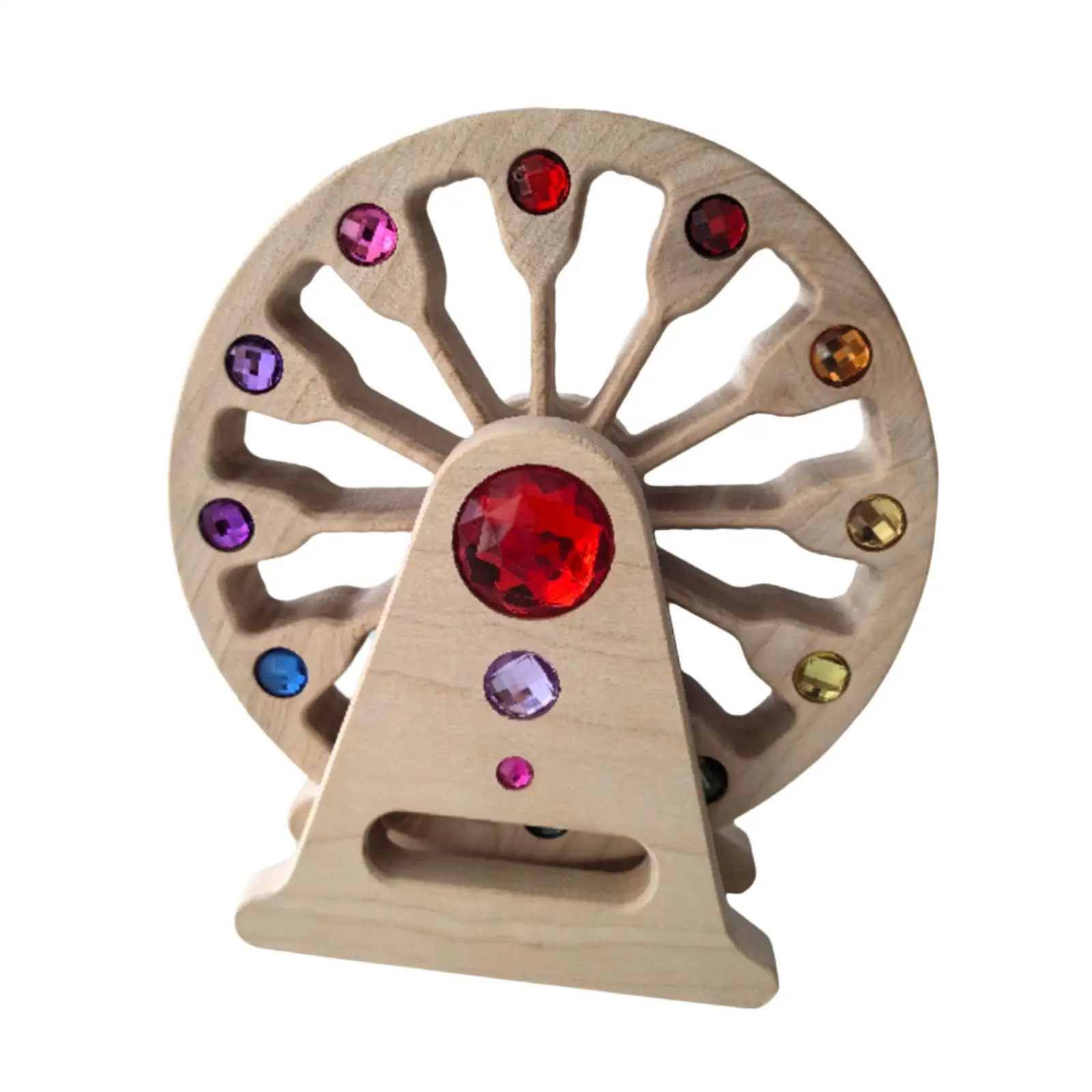 Wooden Rotating Wheel Toy Children Toy,Portable,Birthday Gift Sturdy Lightweight Kids Woodcraft Educational for Children Kids