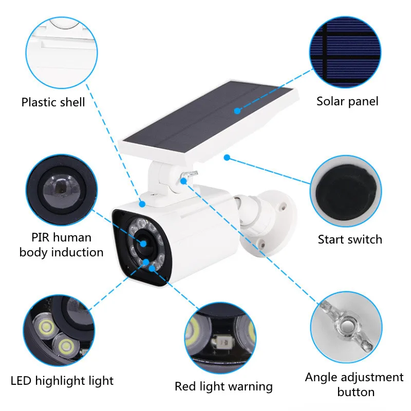 Solar Street Light Wall Lamp Simulation Monitoring Intelligent Control Human Sensor Induction Garden Lamp Searchlight Spotlight