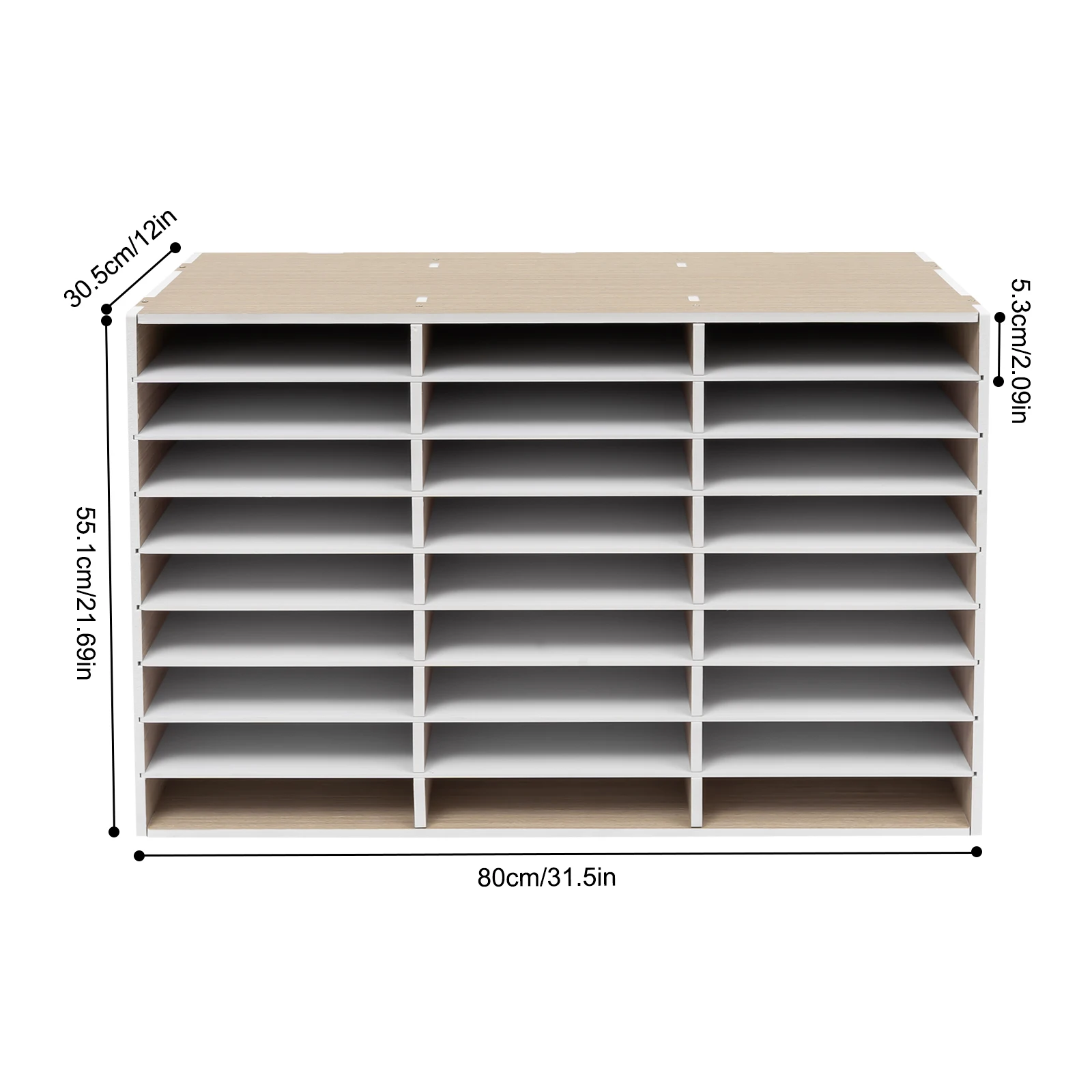 Desktop Classification Organizador, classificador de arquivos ajustável, Mail Center, porta-revistas, Desktop, Literatura, Slot, 27