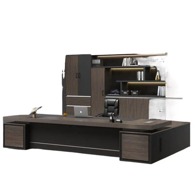 

Boss desk light luxury chairperson room manager chair combination simple modern president desk furniture