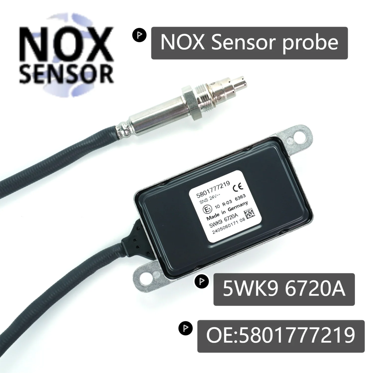 

5WK96720A 5801777219 good price Original New Nitrogen Oxygen NOx Sensor 24V For IVECO Trucks Buses Diesel Euro 6 Stralis Tra