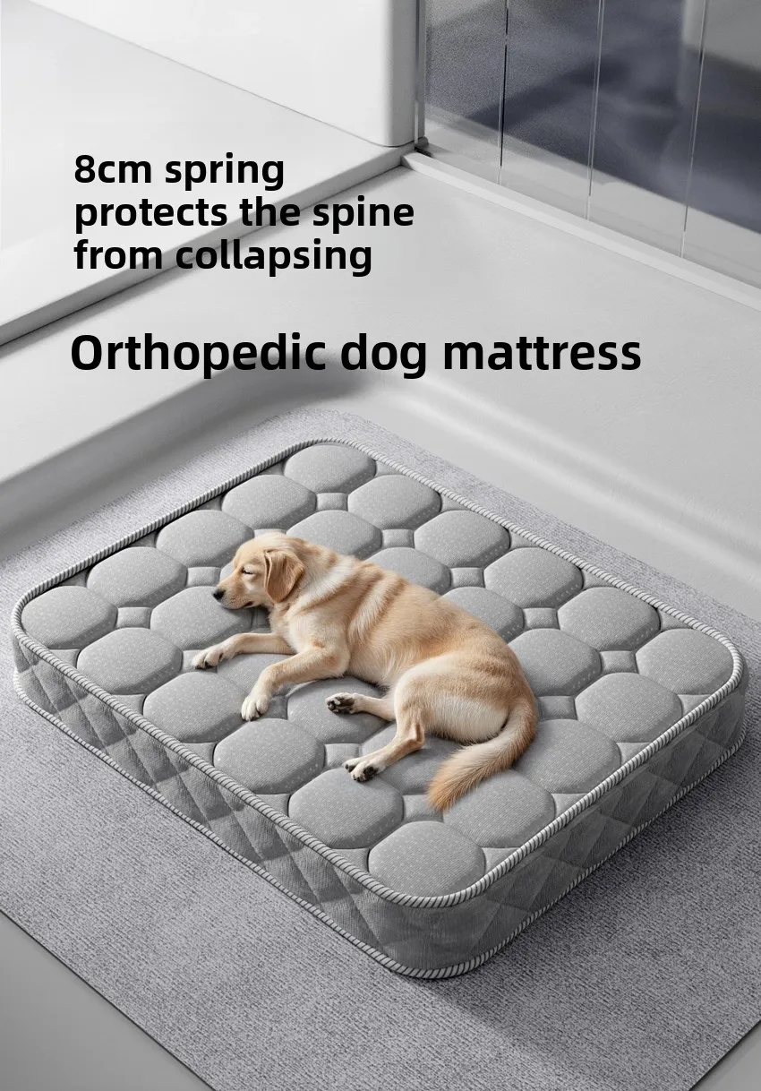 

Orthopedic Dog Bed with Springs Spine Support Pet Mattress for Small Large Senior Dogs