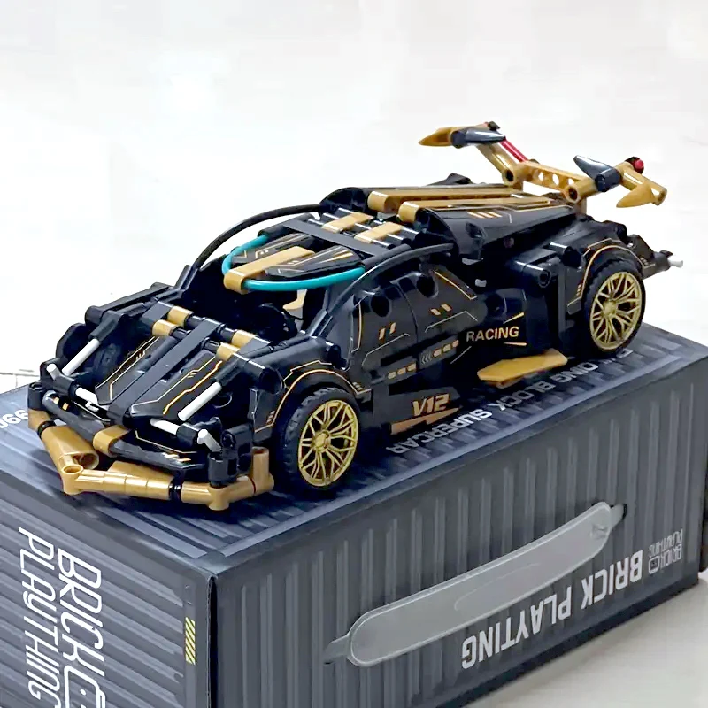 500 Piece Racing Car Building Set for Kids,STEM 1:18 Technology Sports Car Collection Model Brick Toy Kit