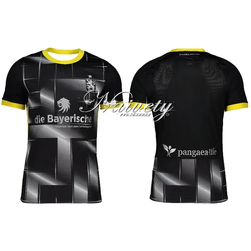 25/26 1860 المنزل جيرسي الرجال التجفيف السريع تنفس تي شيرت الكبار الأطفال الوالدين والطفل ميونيخ FanJerseySportsTraining تي شيرت #1