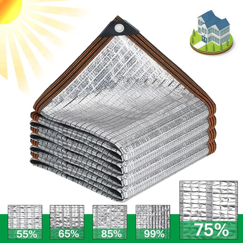 55 ~ 99% Schattierung Aluminium folie Sonnenschutz netz Garten Sonnenschutz Segel Garagen Markisen pflanzen Sonnenschutz Sichtschutz Zaun Mesh – Detail 15