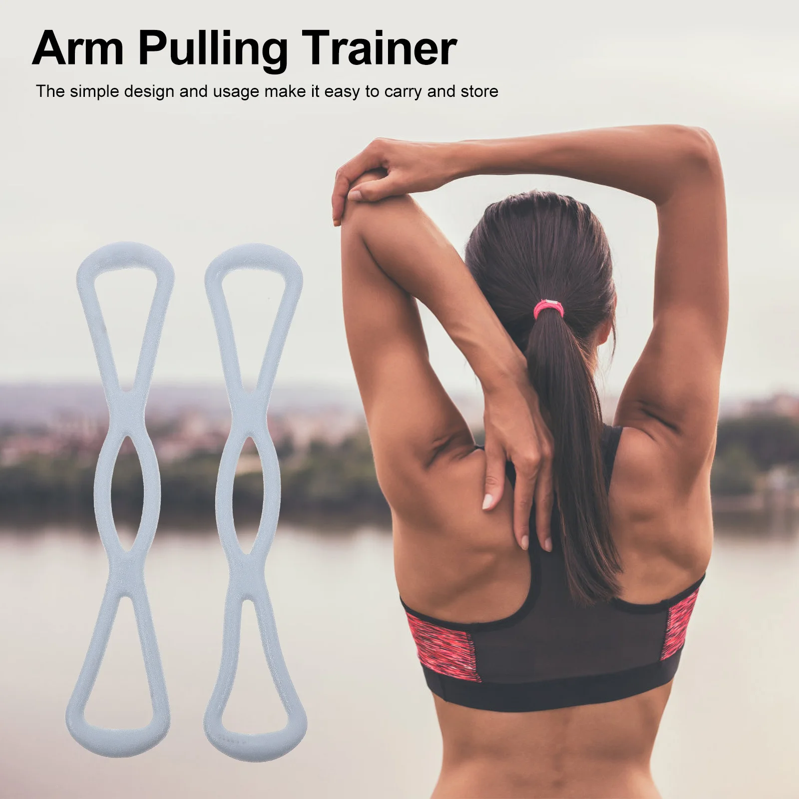 Equipo de entrenamiento muscular, correa de tracción ajustable para entrenamiento de la parte superior del cuerpo, bandas de ejercicio portátiles para todos los niveles, 2 uds.