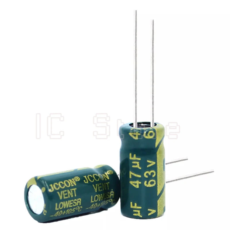 100PCS 63V 47uf Aluminum Capacitor 6x12mm High Frequency Low ESR Capacitor for Power Adapter 6*12