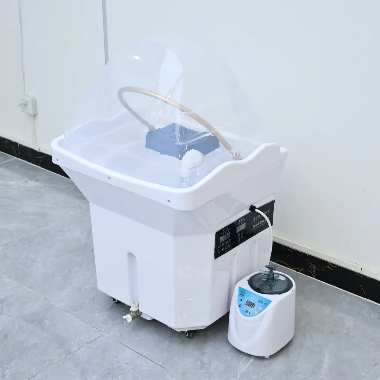 Hair Washing Resin Head Basin with Fumigation Dock Massage Salon Beds Use for Japan Head Spa Thai Hair Wash Shampoo Chairs Basi