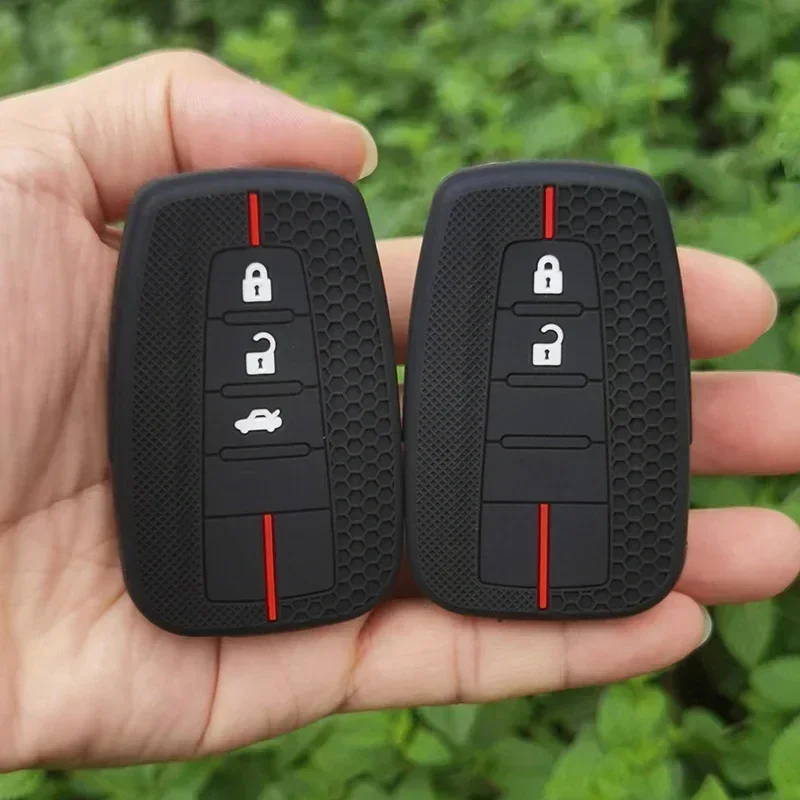 New 2 3 Buttons Silicone Car Key Cover For Toyota Corolla Rav4 Camry 70 CHR Prado 150 Highlander Key Case Holder Fob Accessories