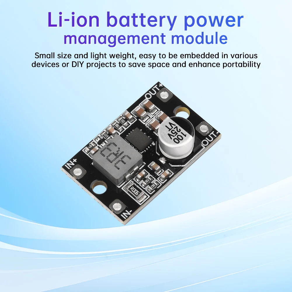 DC-DC Auto Lift Module 3-20V Input to 3.3V/5V/12V Li-ion Battery Power Management Module Max 3.5A 95% Conversion Efficiency