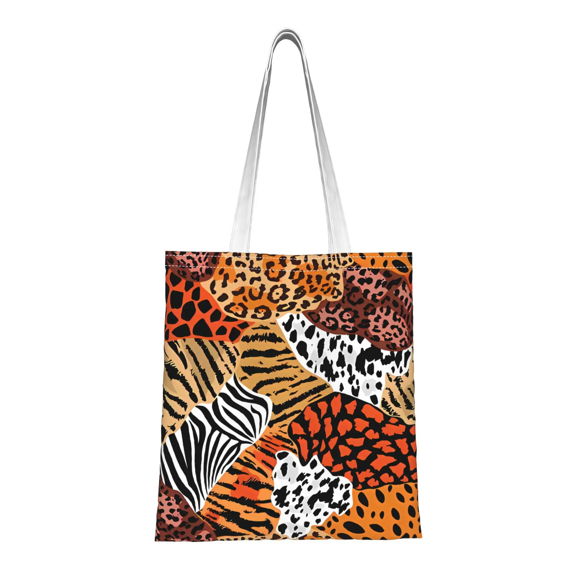 1pc Mixed Animal Print Themed Tote Bag,Shopping Bag, Suitable for Daily Use, School, Travel, Stylish Gift for Fashion Lovers.