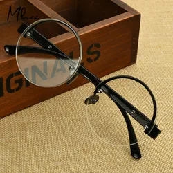 Vintage Anti-fatigue Reading Glasses Natural CrystalGlass Stone Presbyopia Eyeglasses Male High-definition Round Reading Glasses