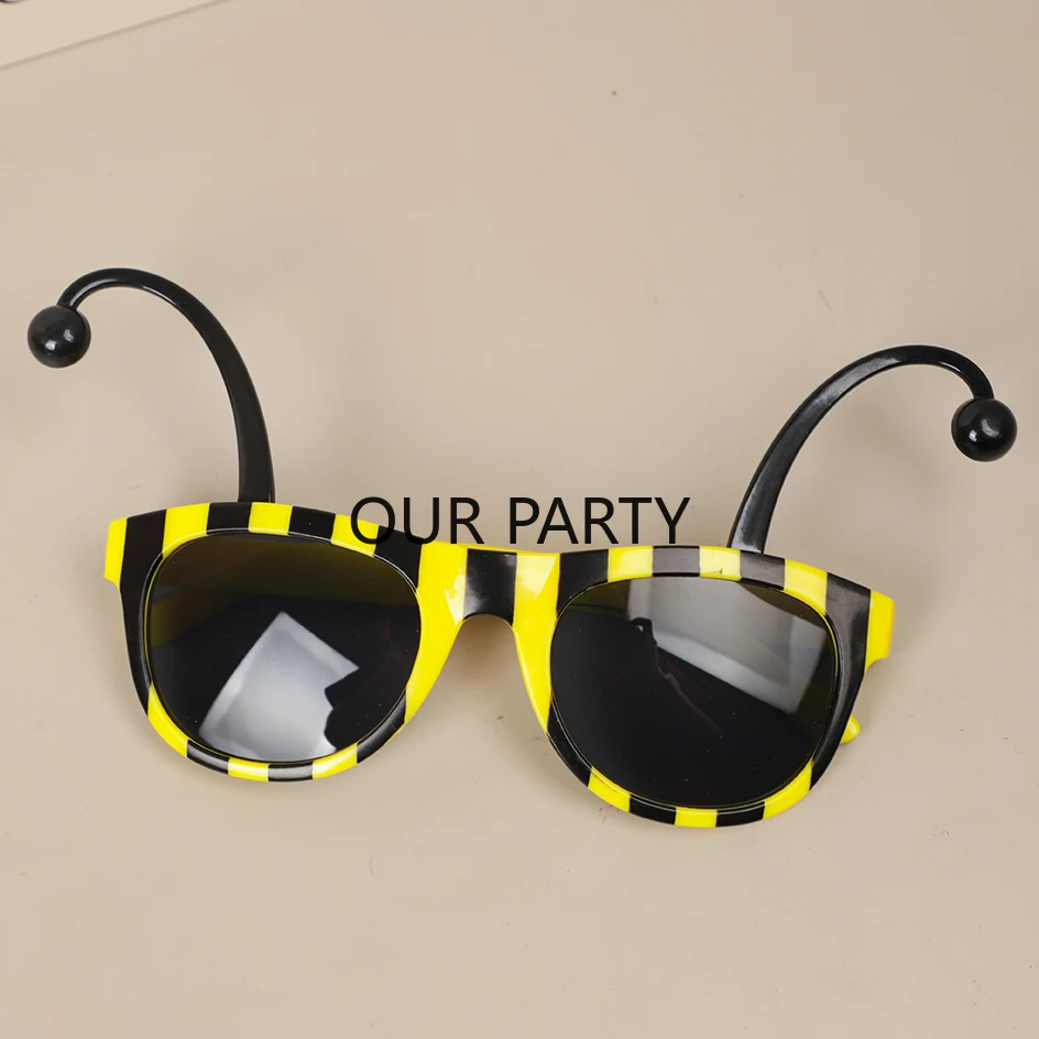 1 2Pcs Cartoon Bee Ladybug Theme Headband Glasses Cosplay Costume Photo Props for Adult Kids Birthday Party Favors Decoration Perfect for Adding Fun to Your Party and Creating Unforgettable Memories with Friends and Family - view 4