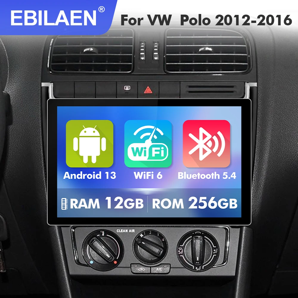 

EBILAEN 11.5" Android 13 Auto Multimedia Radio For VW/Volkswagen Polo 5 Sedan 2012-2019 Carplay GPS 4G FM WIFI 2K 2din Autoradio