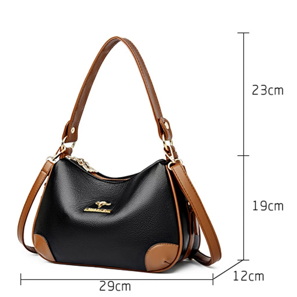 Genuine 3 Layers High Quality Soft Leather Ladies Crossbody Bags for Women Luxury Handbags Women Bags Designer  Shoulder 2024