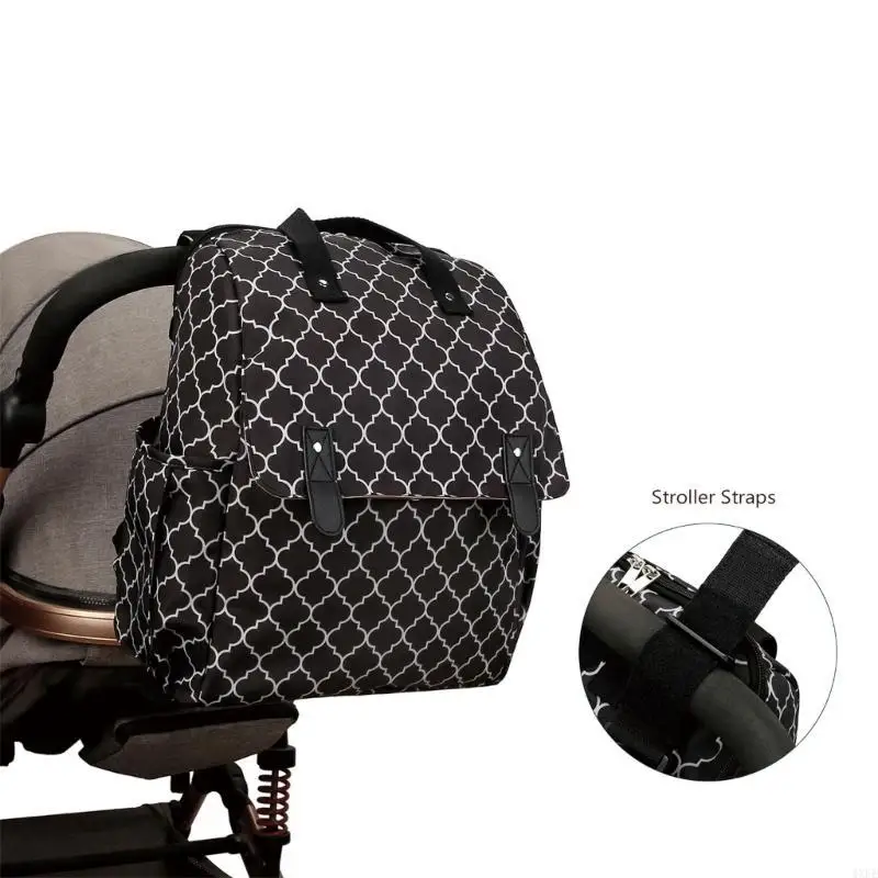 

3Pcs Baby Diaper Storage Bag Travel Backpack with Separate Bottle Holder Case